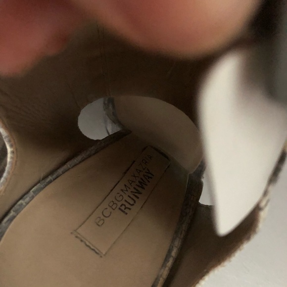 BCBG Runway Snakeskin lace up heels - Picture 7 of 8